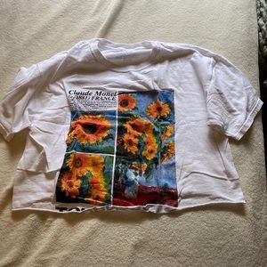 large monet crop top